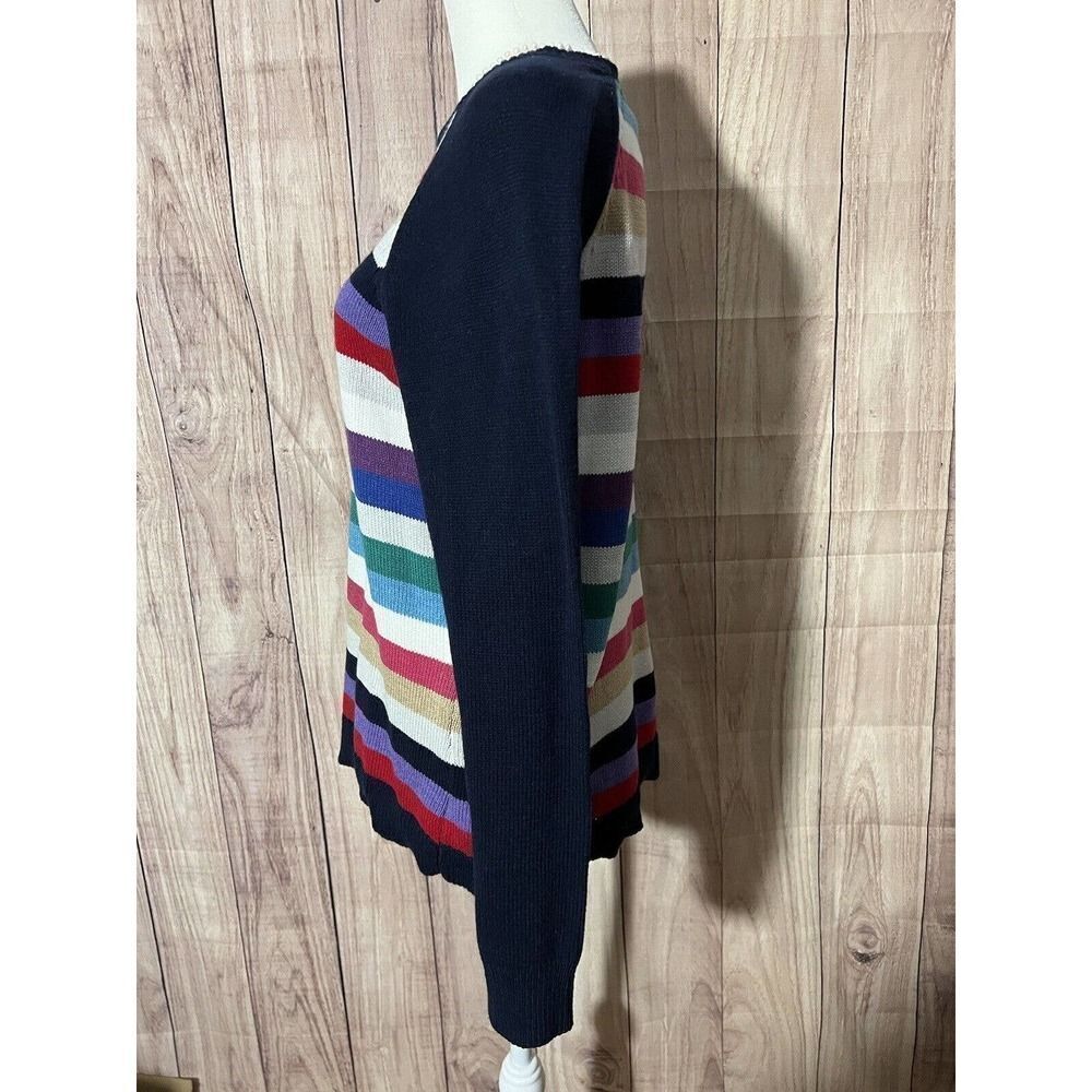 Chaps Raglan Sweater Colorful Striped - Picture 3 of 7